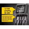 Carregador de pilhas everActive UC-4000 para pilhas domésticas AA/AAA, 4 slots, 100–240 V, preto