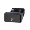 Carregador XTAR SC2 Li-Ion 18650 USB-C 2 slots, alimentação USB-C, indicadores LED, preto