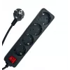 Microconnect MC-GRU0045BS Extensão elétrica 5 m 4 tomadas AC Interior Preto