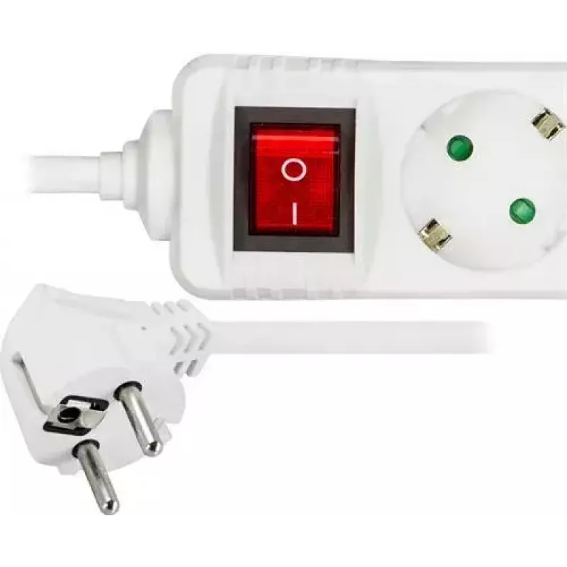Microconnect GRU0035WS Extensão elétrica 5 m 3 tomadas AC Branco