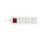 Microconnect GRU0035WS Extensão elétrica 5 m 3 tomadas AC Branco