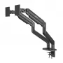 Suporte de secretária Manhattan para TV e monitor, totalmente articulado, braço com mola, 2 ecrãs, 13–45
