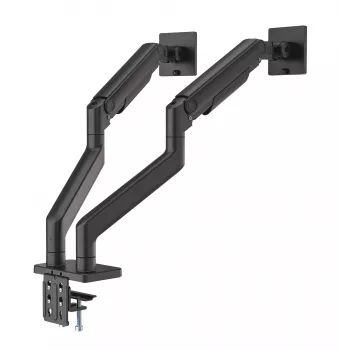 Suporte de secretária Manhattan para TV e monitor, totalmente articulado, braço com mola, 2 ecrãs, 13–45