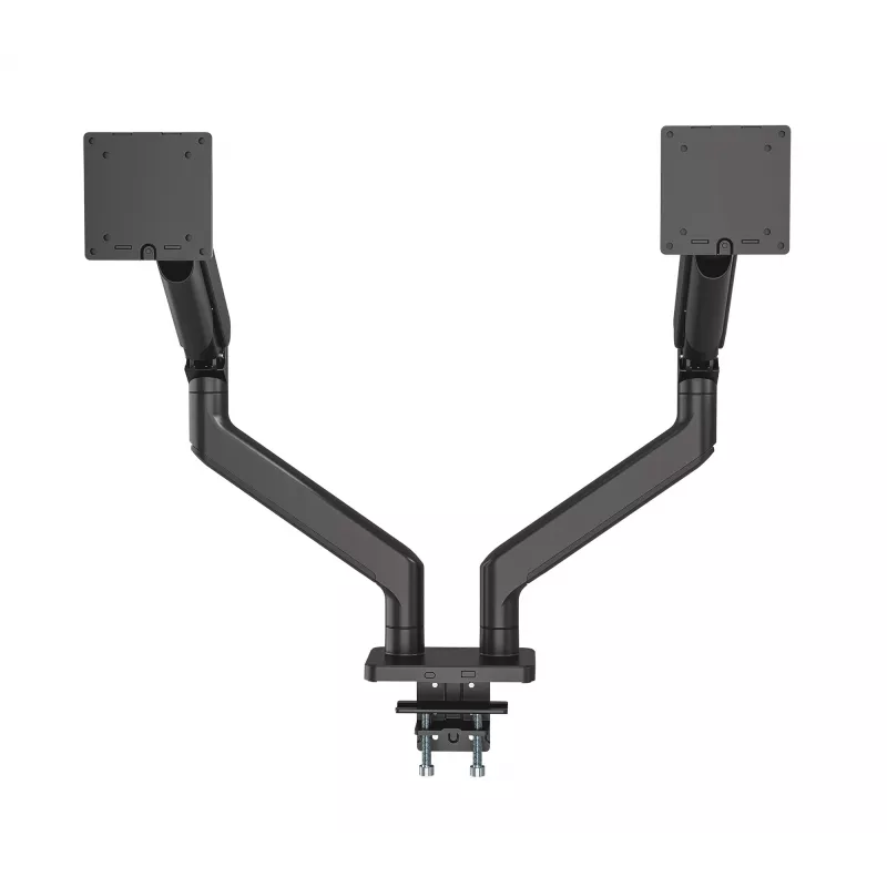 Suporte de secretária Manhattan para TV e monitor, totalmente articulado, braço com mola, 2 ecrãs, 13–45