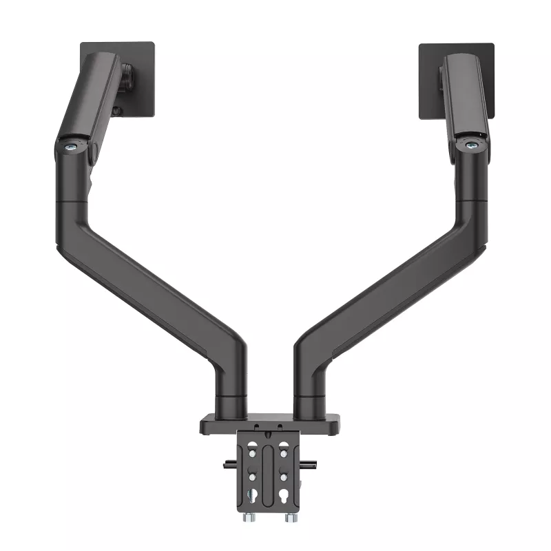 Suporte de secretária Manhattan para TV e monitor, totalmente articulado, braço com mola, 2 ecrãs, 13–45