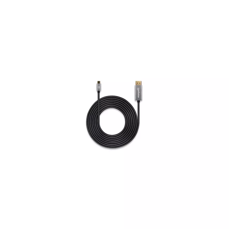 Cabo Manhattan USB-C para DisplayPort 1.4, 8K@60Hz, 3m, macho para macho, não bidirecional, Preto, três anos de garantia