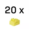 Bloqueador de portas Lindy RJ-45 Port Blocker sem chave pack de 20 Amarelo