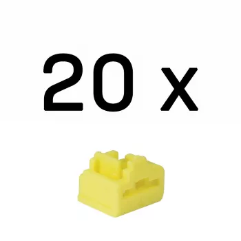 Bloqueador de portas Lindy RJ-45 Port Blocker sem chave pack de 20 Amarelo