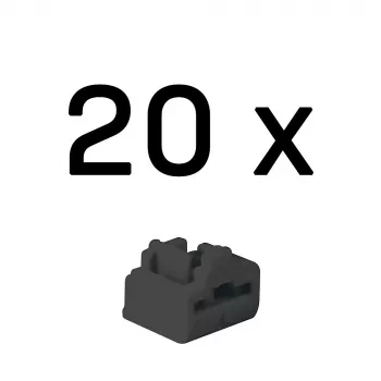 Bloqueador de portas Lindy RJ-45 (pack de 20) – preto, ABS, 20×74,5×5,9 mm