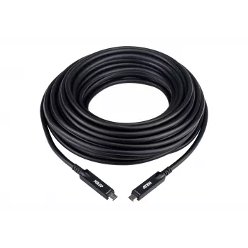 Cabo ótico ativo USB-C 15 m ATEN UE3415F — USB-C para USB-C, 15 Gbit/s, Preto