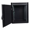Rack autónomo Lanview RDL12U66BL — 12U, 600 kg, fechadura com chave, pés ajustáveis, gestão de cabos, IP40, preto