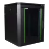 Rack autónomo Lanview RDL12U66BL — 12U, 600 kg, fechadura com chave, pés ajustáveis, gestão de cabos, IP40, preto