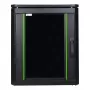 Rack autónomo Lanview RDL12U66BL — 12U, 600 kg, fechadura com chave, pés ajustáveis, gestão de cabos, IP40, preto