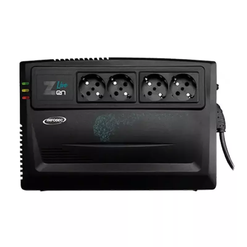 UPS Infosec Zen Live 800 Line-Interactive 0,8 kVA (480 W) 4 saídas AC, bateria 12 V 7 Ah