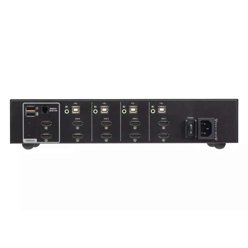 Switch KVM seguro ATEN 4 portas USB HDMI Dual Display 4K Ultra HD