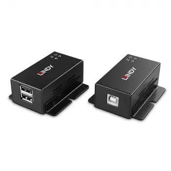 Emissor e recetor de rede Lindy 50m 2 Port USB 2.0 Cat. 6 Extender