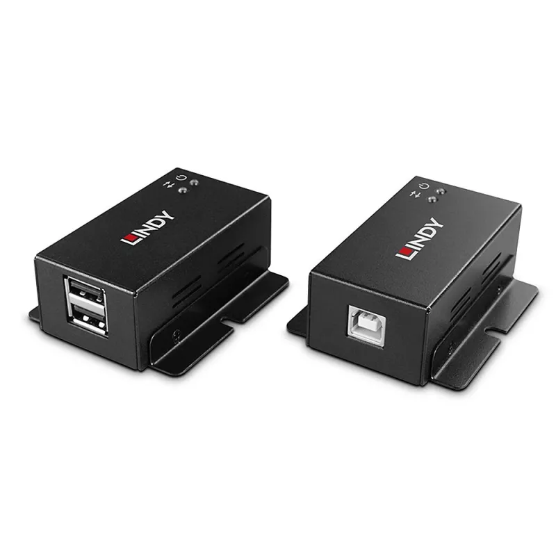 Emissor e recetor de rede Lindy 50m 2 Port USB 2.0 Cat. 6 Extender