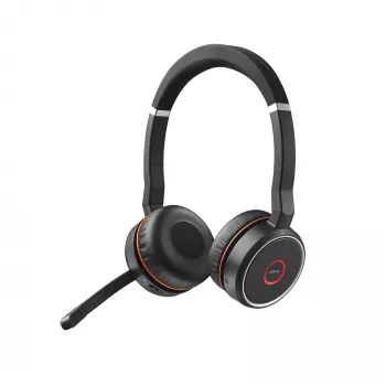 Headset Jabra Evolve 75 SE MS estéreo com fios sem fios Bluetooth alcance de 30m