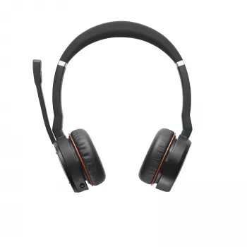 Headset Jabra Evolve 75 SE MS estéreo com fios sem fios Bluetooth alcance de 30m