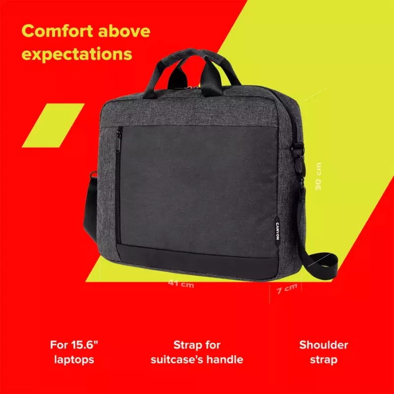 Capa para portátil CANYON B-5 para portáteis de 15,6 polegadas, preto