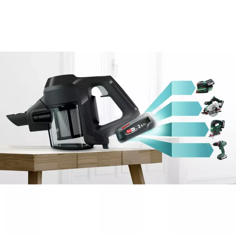 Aspirador vertical Bosch Serie 6 BBS611BSC aspirador 2 em 1 bateria a seco sem saco preto 2,5 Ah