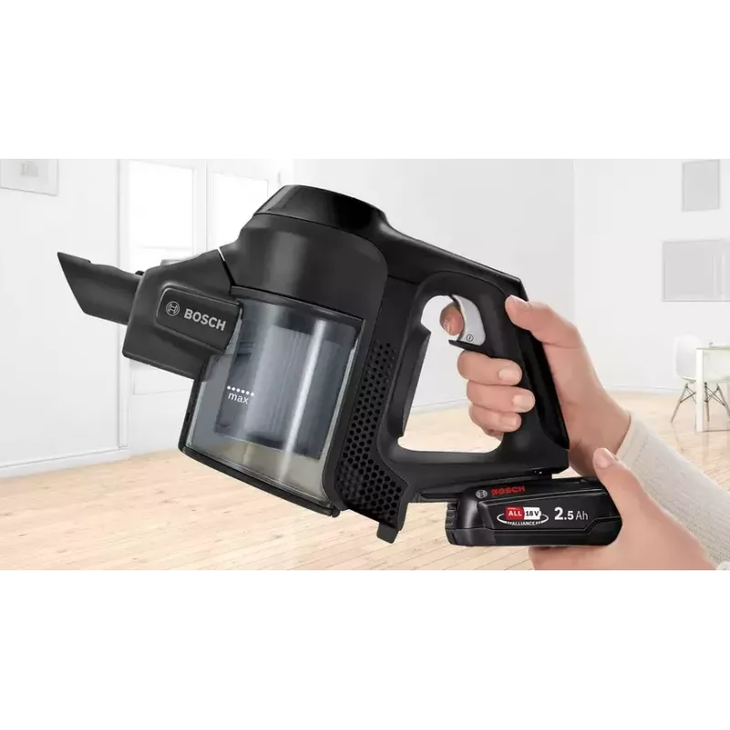 Aspirador vertical Bosch Serie 6 BBS611BSC aspirador 2 em 1 bateria a seco sem saco preto 2,5 Ah