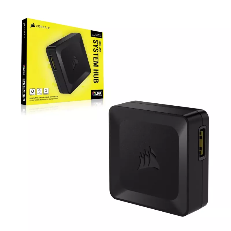 Controlador de ventoinhas Corsair iCUE LINK System Hub preto 1 unidade
