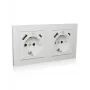 Tomada ICY BOX IB-MPS4200W-PD tipo F + USB A + USB C branco