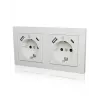 Tomada ICY BOX IB-MPS4200W-PD tipo F + USB A + USB C branco
