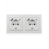 Tomada ICY BOX IB-MPS4200W-PD tipo F + USB A + USB C branco