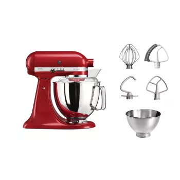 Robot de cozinha KitchenAid Artisan 5KSM175PS — 300 W, 4,8 l taça de aço inoxidável, vermelho