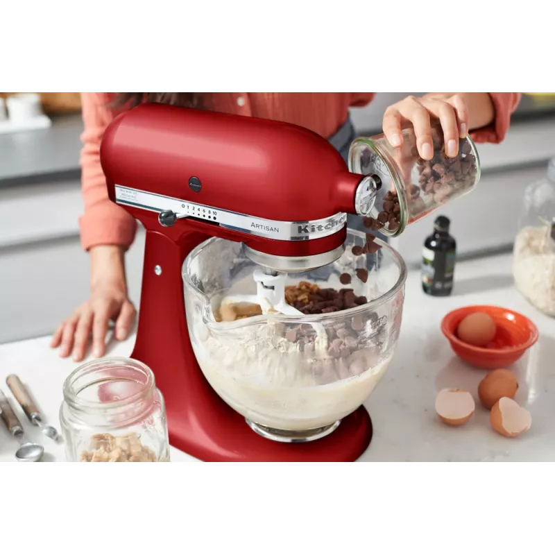 Robot de cozinha KitchenAid Artisan 5KSM175PS — 300 W, 4,8 l taça de aço inoxidável, vermelho
