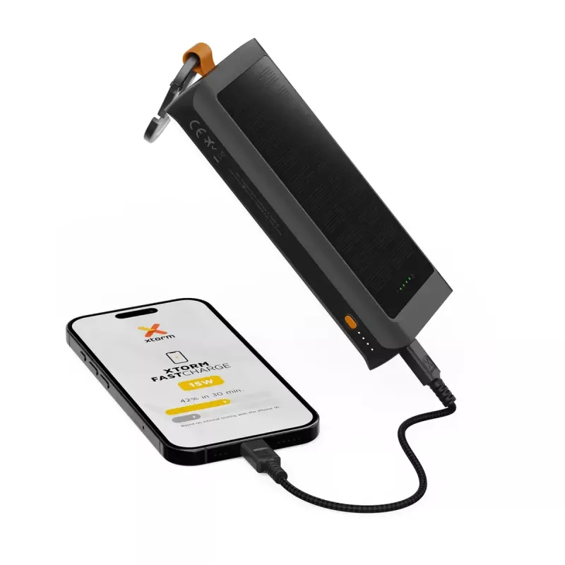 Xtorm Go2 Series XG2S101 power bank solar, 10000 mAh, 15 W, preto