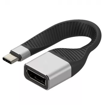 Adaptador de cabo de vídeo Techly ICOC-USBC-DP12 0,131 m USB Type-C DisplayPort preto