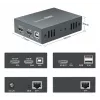 Kit de extensão AV (transmissor e recetor) LEVELONE HVE-8111, 3840x2160, Cat6, USB-A/USB-B, DC 12V (2 unidades)