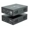 Kit de extensão AV (transmissor e recetor) LEVELONE HVE-8111, 3840x2160, Cat6, USB-A/USB-B, DC 12V (2 unidades)