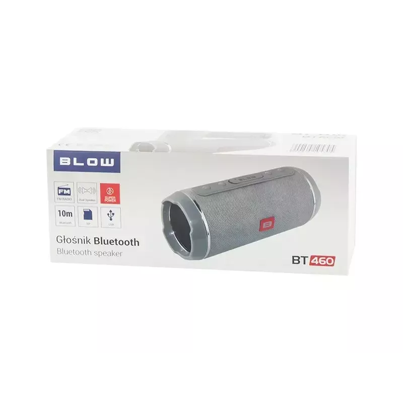 Altifalante portátil Mono BLOW BT-460 cinzento — 5 W RMS, bateria de 2000 mAh, Bluetooth 4.0, MicroSD, FM, AUX