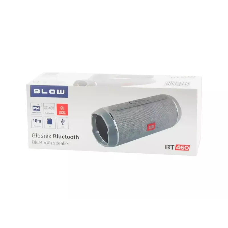 Altifalante portátil Mono BLOW BT-460 cinzento — 5 W RMS, bateria de 2000 mAh, Bluetooth 4.0, MicroSD, FM, AUX