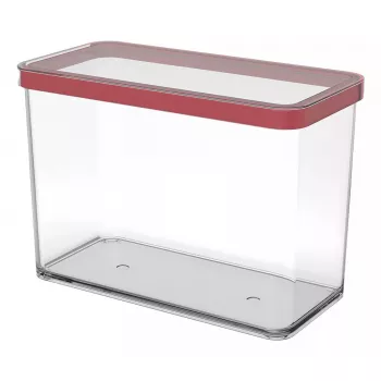 Recipiente de armazenamento rotho LOFT 2,1 L retangular transparente 100×200×142 mm, tecnopolímero