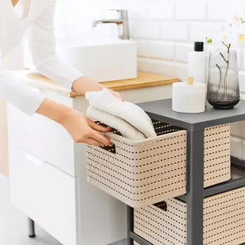 Estante rotho Country armário de plástico com 3 gavetas, branco, 71,2×32,5×37,5 cm, tecnopolímero, rodas