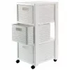 Estante rotho Country armário de plástico com 3 gavetas, branco, 71,2×32,5×37,5 cm, tecnopolímero, rodas