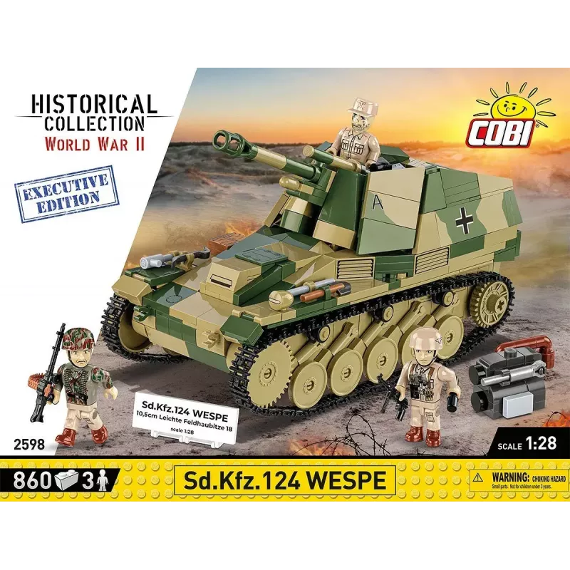 Cobi Blocos SD.KFZ.124 Wespe kit de montagem, 860 blocos