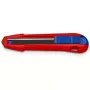 Faca de lâminas retráteis Knipex CutiX® preto azul vermelho