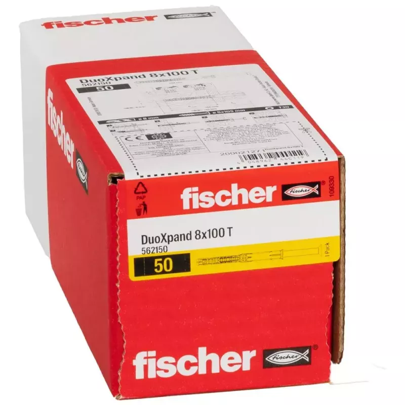 Bucha de expansão Fischer 562150 100 mm nylon 50 unid.
