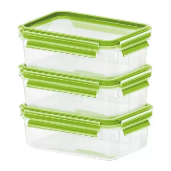Recipiente de armazenamento EMSA 515583 caixa retangular 0,55 L transparente 6 unid.