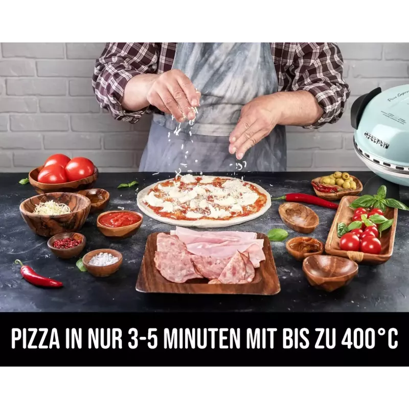 G3 Ferrari Delizia G1000613 PizzaOven Express forno de pizza, 1200 W, para pizzas Ø 31 cm, azul-claro