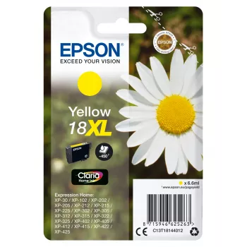 Cartucho Epson 18XL amarelo 450 páginas tinta C13T18144012