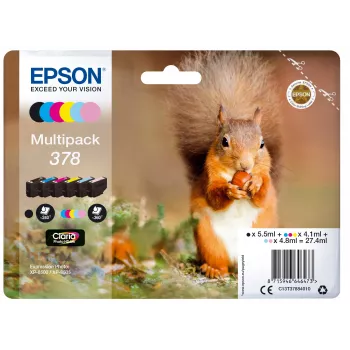 Conjunto de cartuchos de tinta Epson C13T37884010 preto ciano ciano-claro magenta-claro magenta amarelo