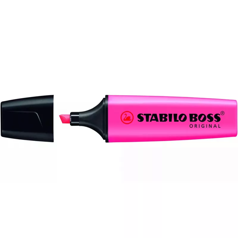 Marcador STABILO BOSS Original ponta chanfrada Rosa