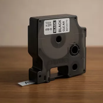 Etiquetas DYMO Authentic D1 | impressão preta em película transparente | 6 mm x 7 m | etiquetas autoadesivas para impressoras de etiquetas LabelManager | fabricado na Europa